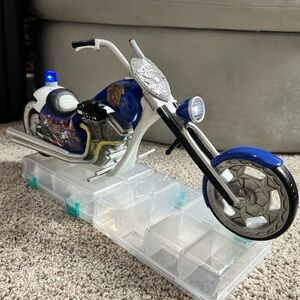 18" long x 8" high Custom Police Chopper Replica. Vintage and very unique.